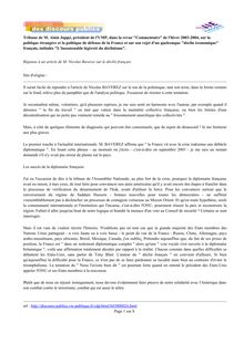 Tribune de M. Alain Juppé, président de l UMP, dans la revue ...