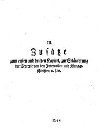 Partition Zusätze (Bd.1), Uber die musikalische Composition, Scheibe, Johann Adolph