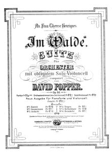 Partition , Reigen - score et solo , partie, Im Walde , Popper, David