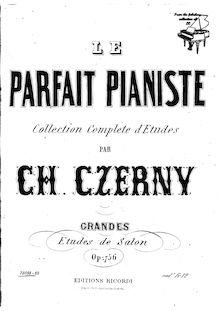 Partition complète, Grandes Etudes de Salon, Op.756, Czerny, Carl