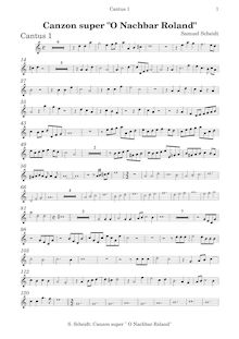Partition corde parties (violon 1, violon 2, violon 3 (=viole de gambe (1)), viole de gambe (1), viole de gambe (2), Violotta/ Octave violon (=viole de gambe (2)), violoncelle, Double basse), Ludi Musici I