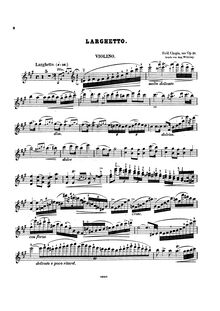 Partition de violon, Piano Concerto No.2, F minor, Chopin, Frédéric