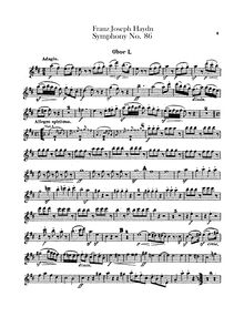 Partition hautbois 1, 2, Symphony No.86 en D major, Sinfonia No.86