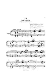 Partition No.9 Les ombresBallet fantastique, Avril, poème pour piano
