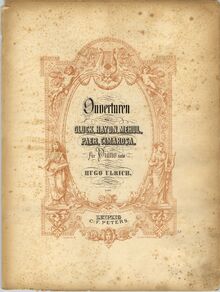 Partition couverture couleur, ouvertures by Gluck, Haydn, Mehul, Paer et Cimarosa; pour piano solo