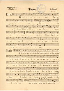 Partition ténor , partie (color), Missa brevis quatuor vocum, F major