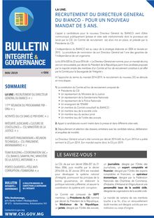 Madagascar - Bulletin de l intégrité et de la gouvernance BIG numero 6