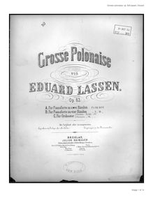 Partition de piano, Grosse polonaise, Op.63, B♭ major