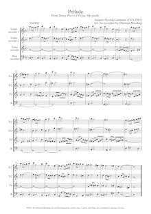 Partition complète (A fourth lower, AATB), 12 pièces pour pour orgue