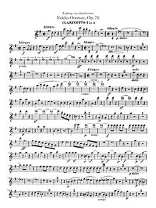 Partition clarinette 1, 2 (A), Fidelio, Op.72, Leonore, oder Der Triumph der ehelichen Liebe