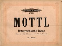 Partition couverture couleur, Austrian dances, Mottl, Felix