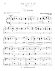 Partition 10, Communion (A major), L’Office Catholique, Op.148, Lefébure-Wély, Louis James Alfred