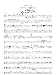 Partition cor 1, 2, 3, 4 (en F), Dante Symphony, Eine Symphonie zu Dante’s Divina Commedia / A Symphony to Dante’s Divine Comedy