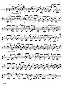 Partition No.22, 25 Progressive études, Op.60, Sor, Fernando