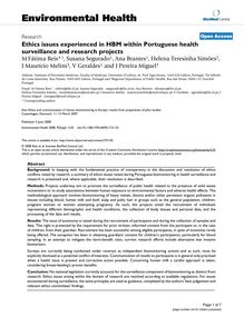 Ethics issues experienced in HBM within Portuguese health surveillance and research projects