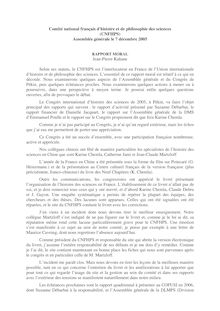 Rapport moral - Assemblée générale du 7 décembre 2005 - Comité ...