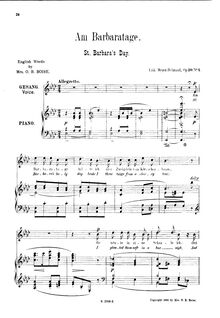 Partition , Am Barbaratage (A♭ major), Drei chansons, Meyer-Helmund, Erik
