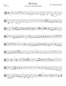 Partition viole de basse 1, alto clef, Madrigali a 5 voci, Libro 2 par Giovanni Battista Mosto