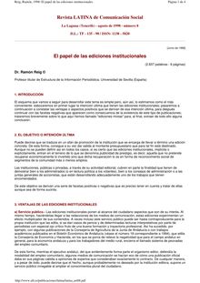 Revista LATINA de Comunicación Social El papel de las ediciones ...