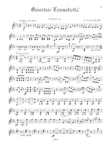 Partition violon 2 , partie, Overture Commedietta, Op.137, &quot;Commedietta&quot;&nbsp;: ouverture, op. 137 / par Cornelius Gurlitt
