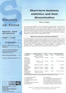 Statistics in focus. Industry, trade and services No 14/2000. Short-term business statistics and their dissemination