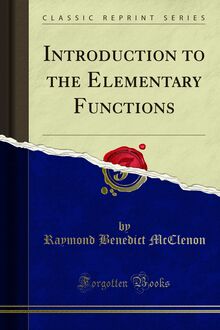 Introduction to the Elementary Functions