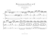 Partition Prelude et Fugue en C major, BWV 553, 8 Short préludes et Fugues par Johann Sebastian Bach