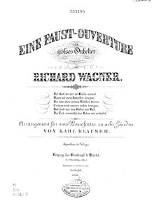 Partition Piano 2, Eine Faust-Ouvertüre, D minor, Wagner, Richard
