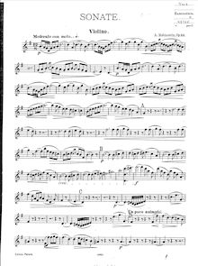 Partition de violon seulement, violon Sonata No.1, Op.13