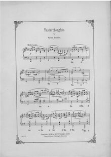 Partition , Yesterthoughts, 6 pièces, C major, Herbert, Victor par Victor Herbert
