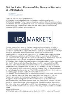 Get the Latest Review of the Financial Markets at UFXMarkets