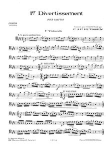 Partition de violoncelle, Baryton Trio, A major, Haydn, Joseph