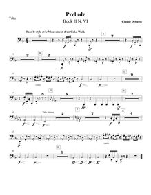Partition Tuba, préludes (Deuxième livre), Debussy, Claude