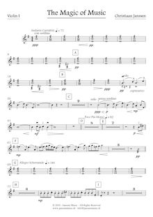 Partition violons I, pour Magic of Music, Janssen, Christiaan