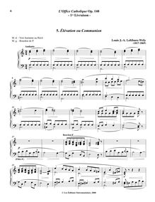 Partition , Élévation ou Communion (C major), L’Office Catholique, Op.148