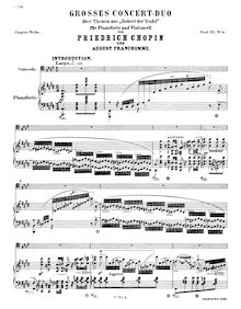 Partition de piano, Grand Duo Concertant pour Piano et Violoncelle sur des Themes de Robert Le Diable