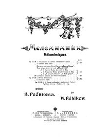 Score, Mélomimiques, Op.17, Rebikov, Vladimir