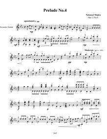 Partition Prelude No.4 en C minor, préludes, Mojica, Natanael
