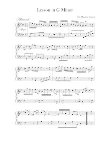 Partition Allmand, Lesson en G minor, Suite in G minor, G minor