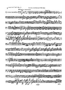 Partition violoncelles / Basses, violoncelle Concerto, Op.27, C major