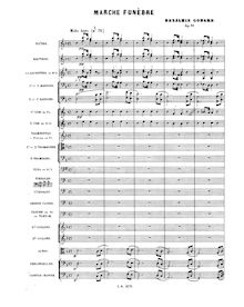 Partition , Marche funèbre, 3 pièces pour Piano, Op.51, Godard, Benjamin