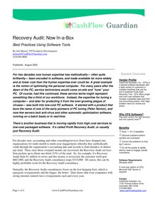 Recovery Audit-- Now In a Box