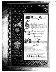 Partition complète, Scheherazade, Шехеразада, Rimsky-Korsakov, Nikolay