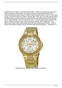 GUESS Women8217s I16540L1 Prism Multifunction Watch Watch Reviews