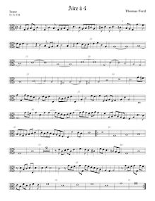 Partition ténor viole de gambe, alto clef, Musicke of Sundrie Kindes