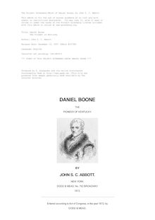 Daniel Boone - The Pioneer of Kentucky