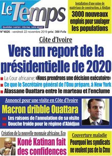Le Temps - n°4826 - Vendredi 22 Novembre 2019