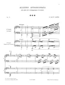 Partition complète, Allegro Appassionato, C♯ minor, Saint-Saëns, Camille par Camille Saint-Saëns