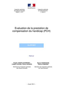 Evaluation de la prestation de compensation du handicap (PCH)