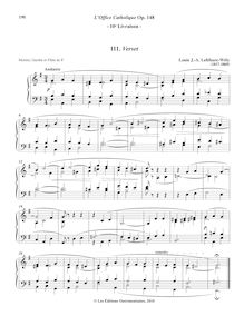 Partition 1, Verset (E minor), L’Office Catholique, Op.148, Lefébure-Wély, Louis James Alfred